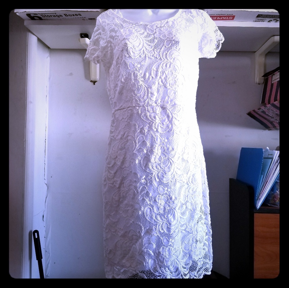 Lace white dress